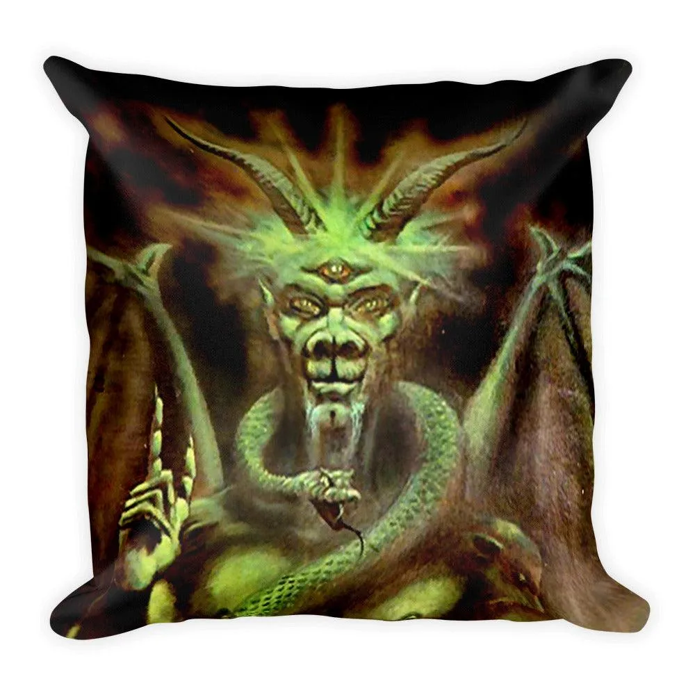 Lucifer Baphomet Square Pillow