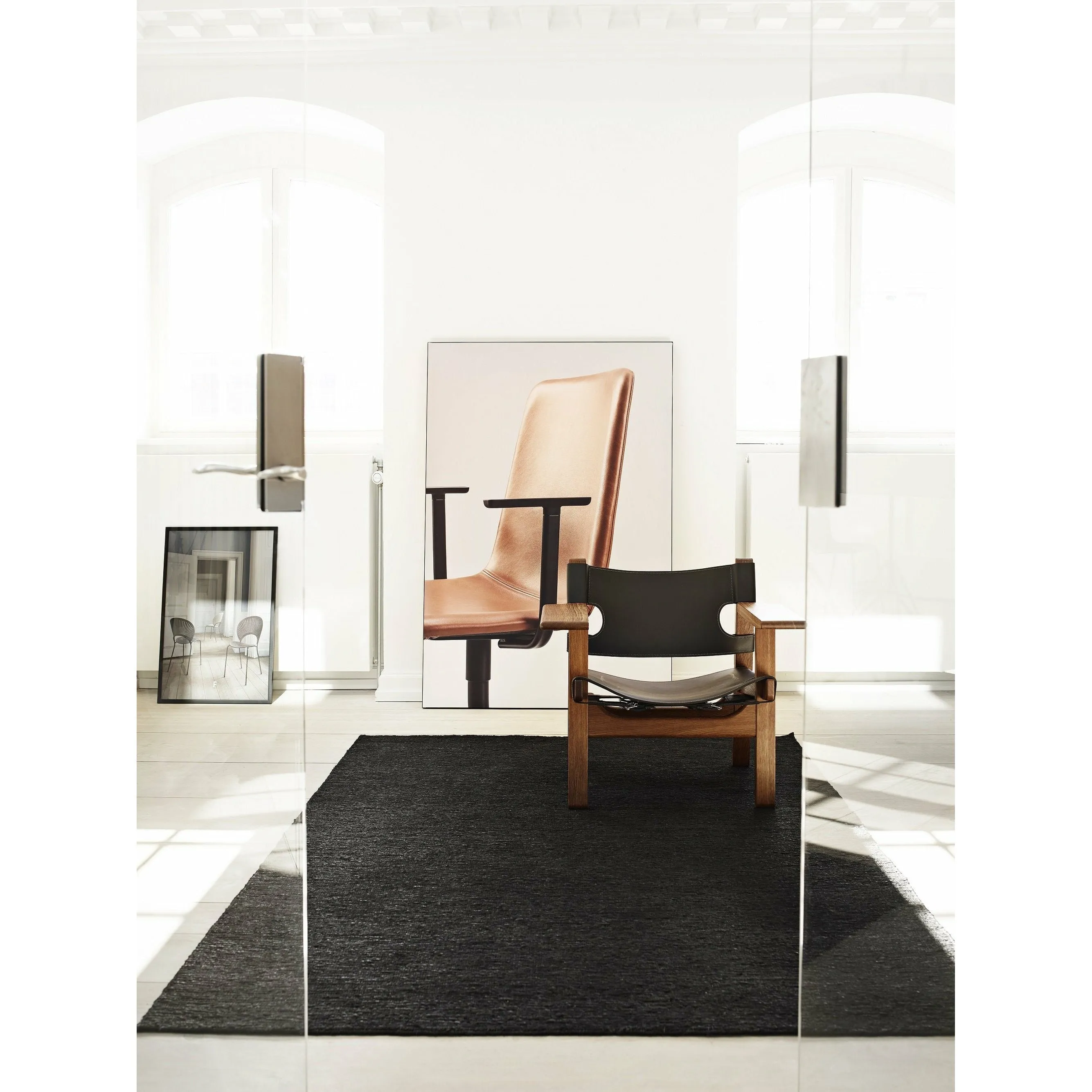 Massimo Sumace Rug Black Without Fringes, 250x300 Cm