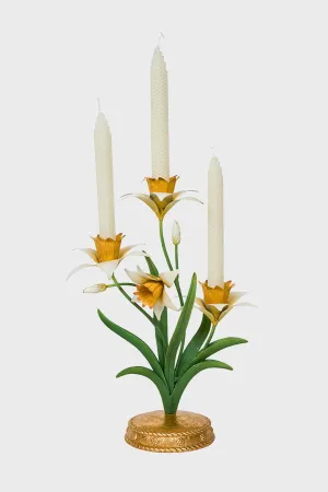 Meadow Walk Daffodil 14" Centerpiece Candelabra