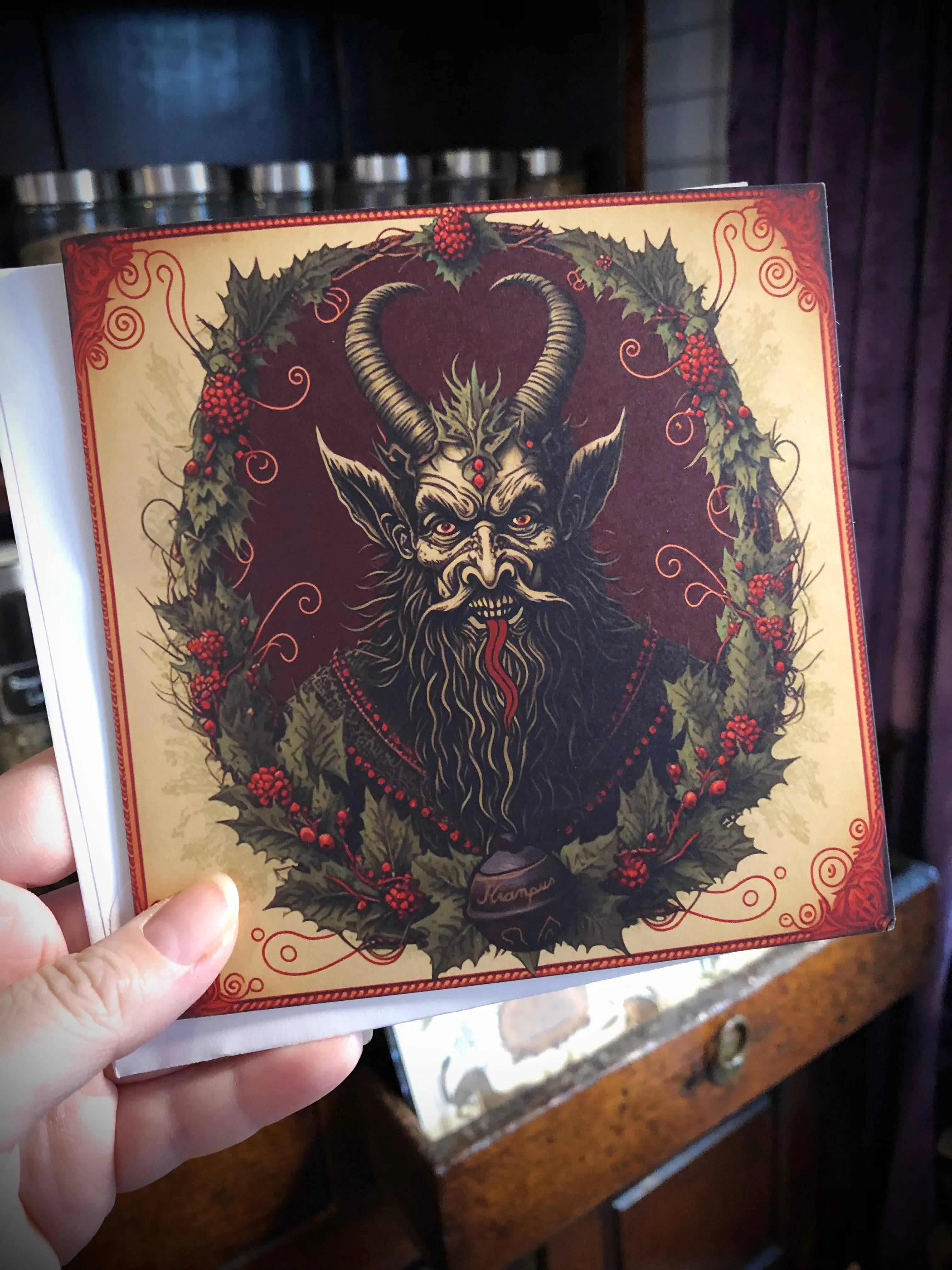 Merry Krampus - Krampusnacht - Yule / Solstice - Xmas - Holiday Greeting Card