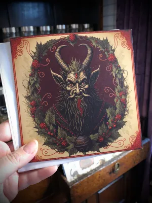 Merry Krampus - Krampusnacht - Yule / Solstice - Xmas - Holiday Greeting Card