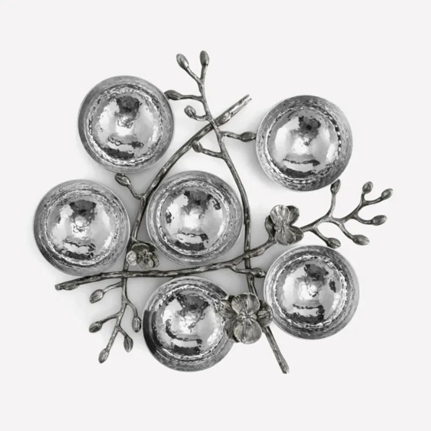 Michael Aram | Black Orchid Seder Plate Stainless Steel&Nickelplate 11.25x10.25x2.25 in