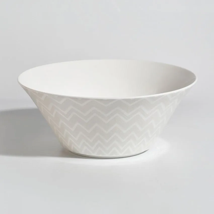 Missoni Home Dinnerware | Zig Zag White Salad Bowl