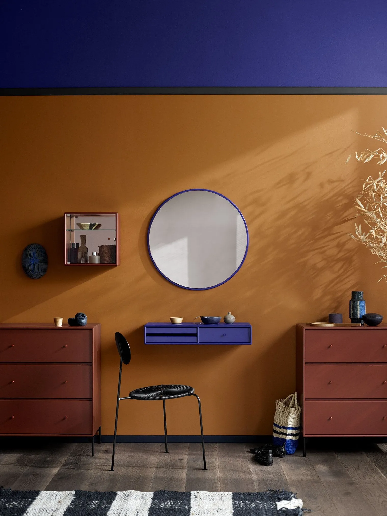 Montana Colour Frame Mirror, Mushroom Brown