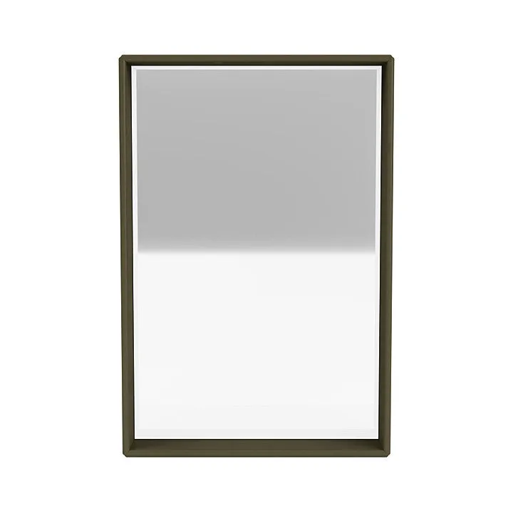 Montana Shelfie Mirror With Shelf Frame, Oregano Green