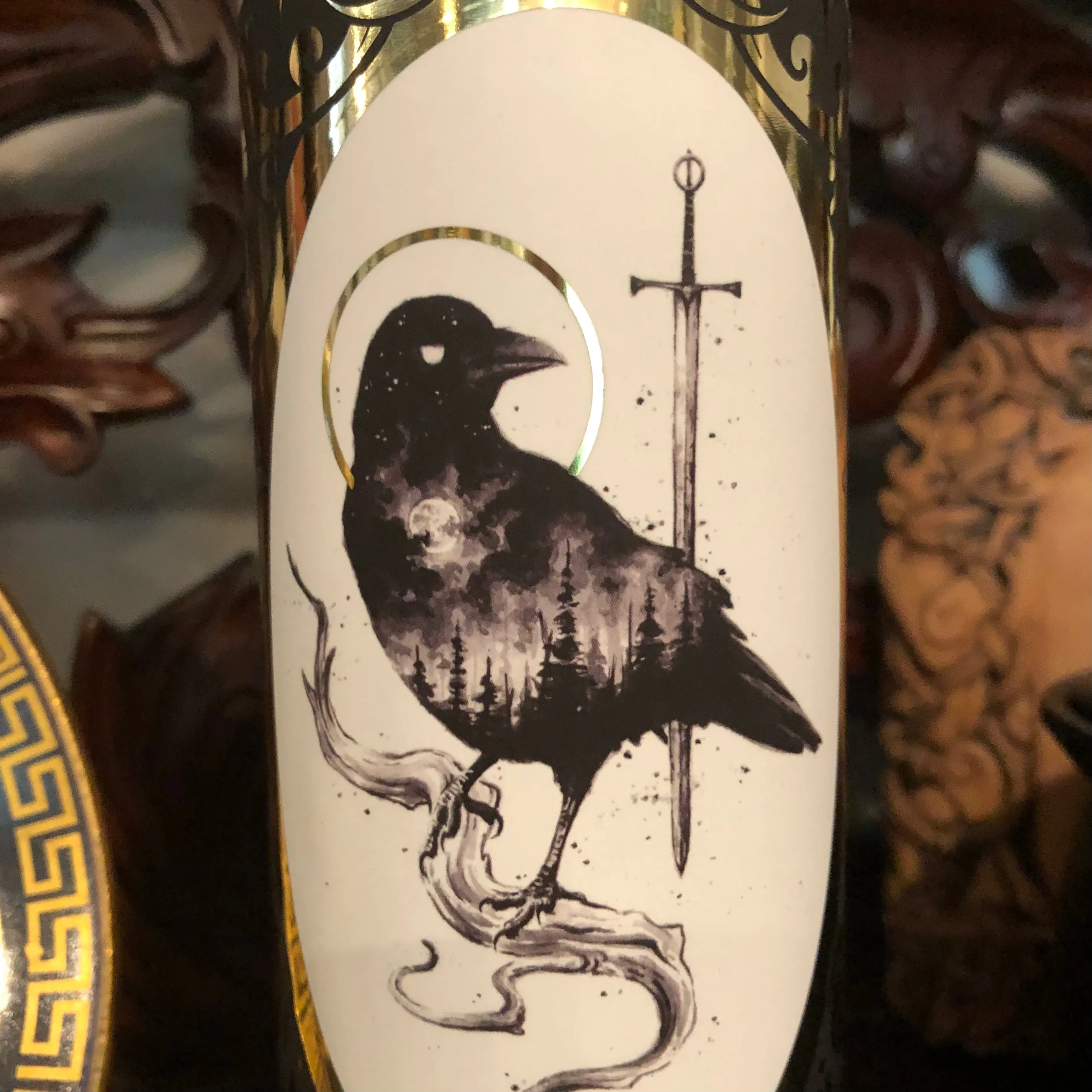 Morrigan Gilded Goddess Devotional Candle