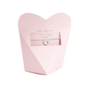 Mother's Day From the Heart Gift Box | 'Love You Mum' Bracelet | Silver Plated