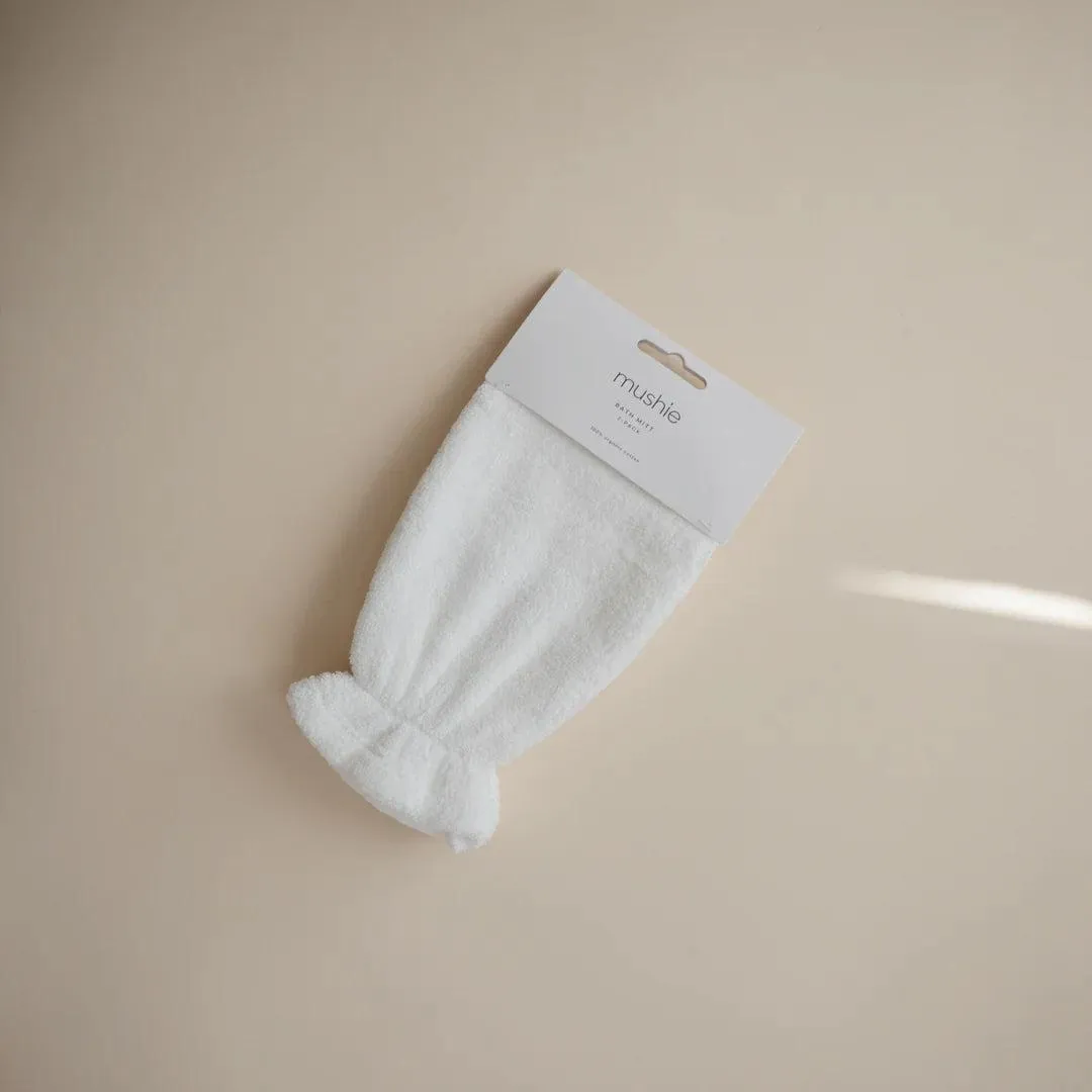 Mushie Bath Mitt - 2 Pack - Pearl