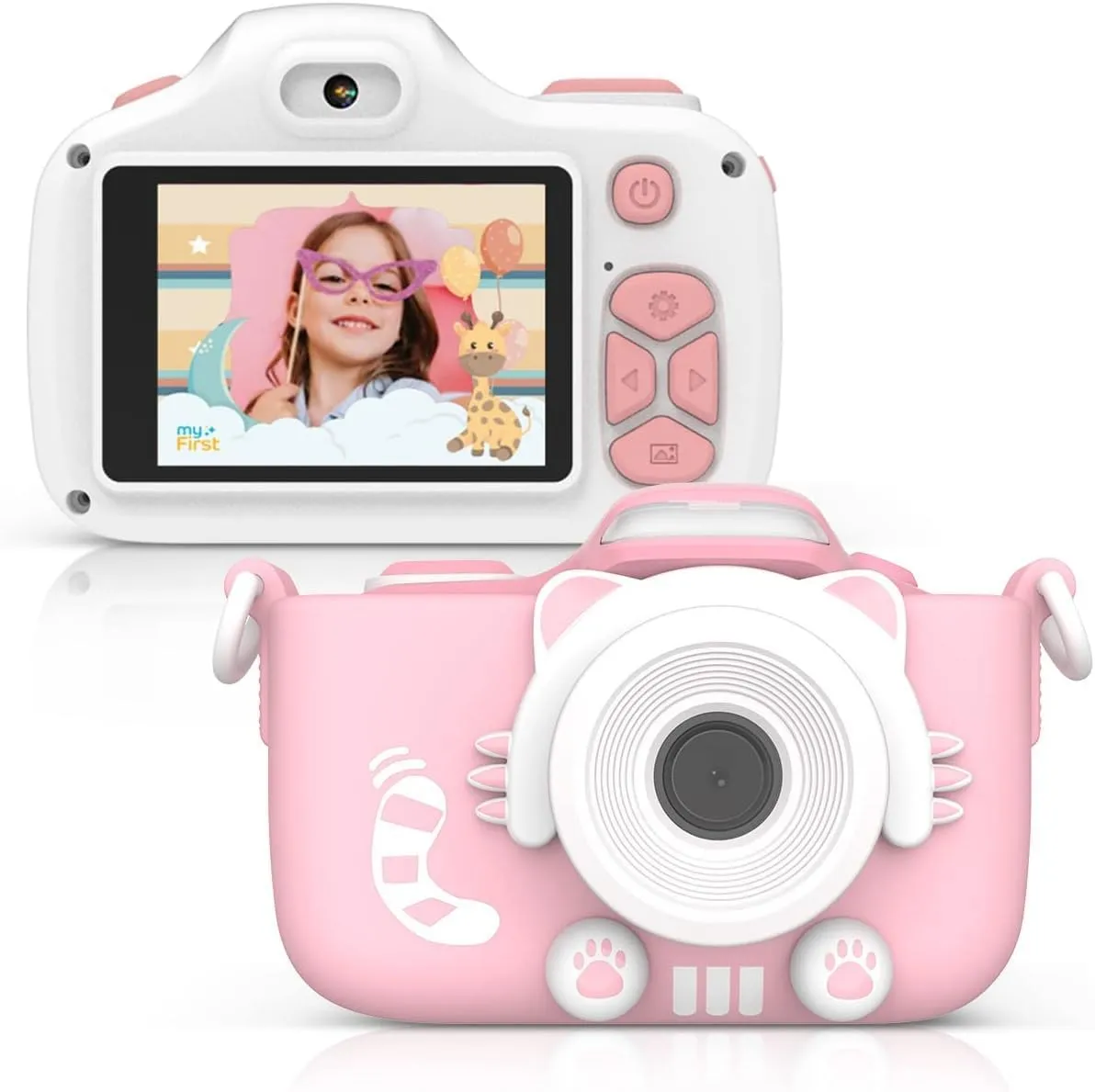 myFirst Digital Camera 3 Pink Rubber Kitty Case - 16MP