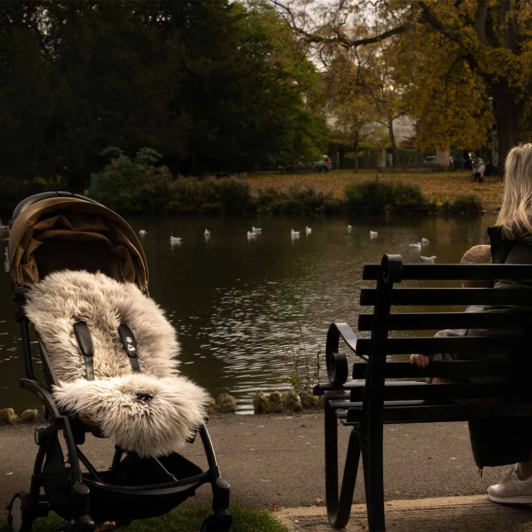 Naturally Sheepskins Deluxe Sheepskin Pram Liner - Grey