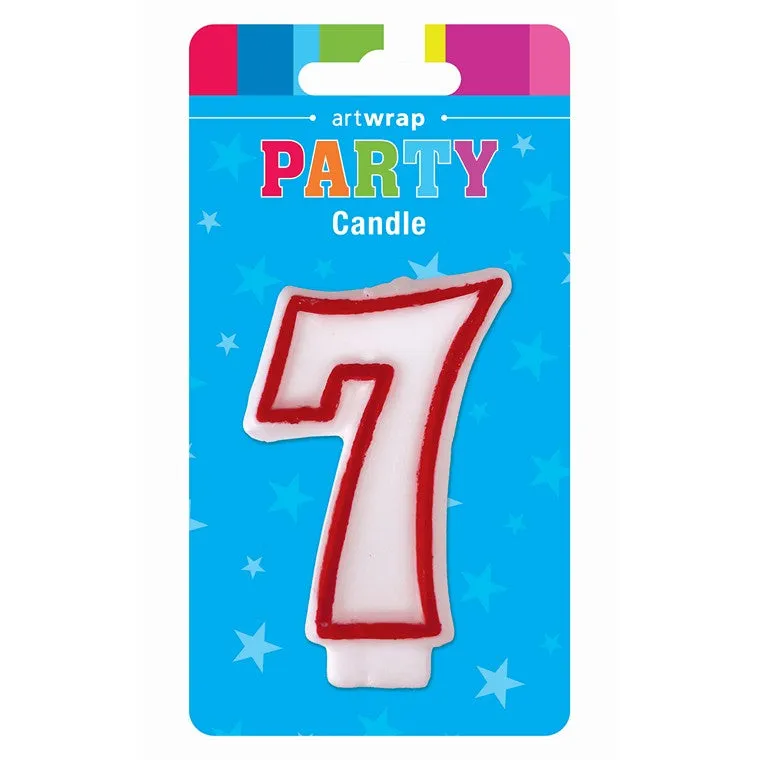 Number Candle, Red, 7