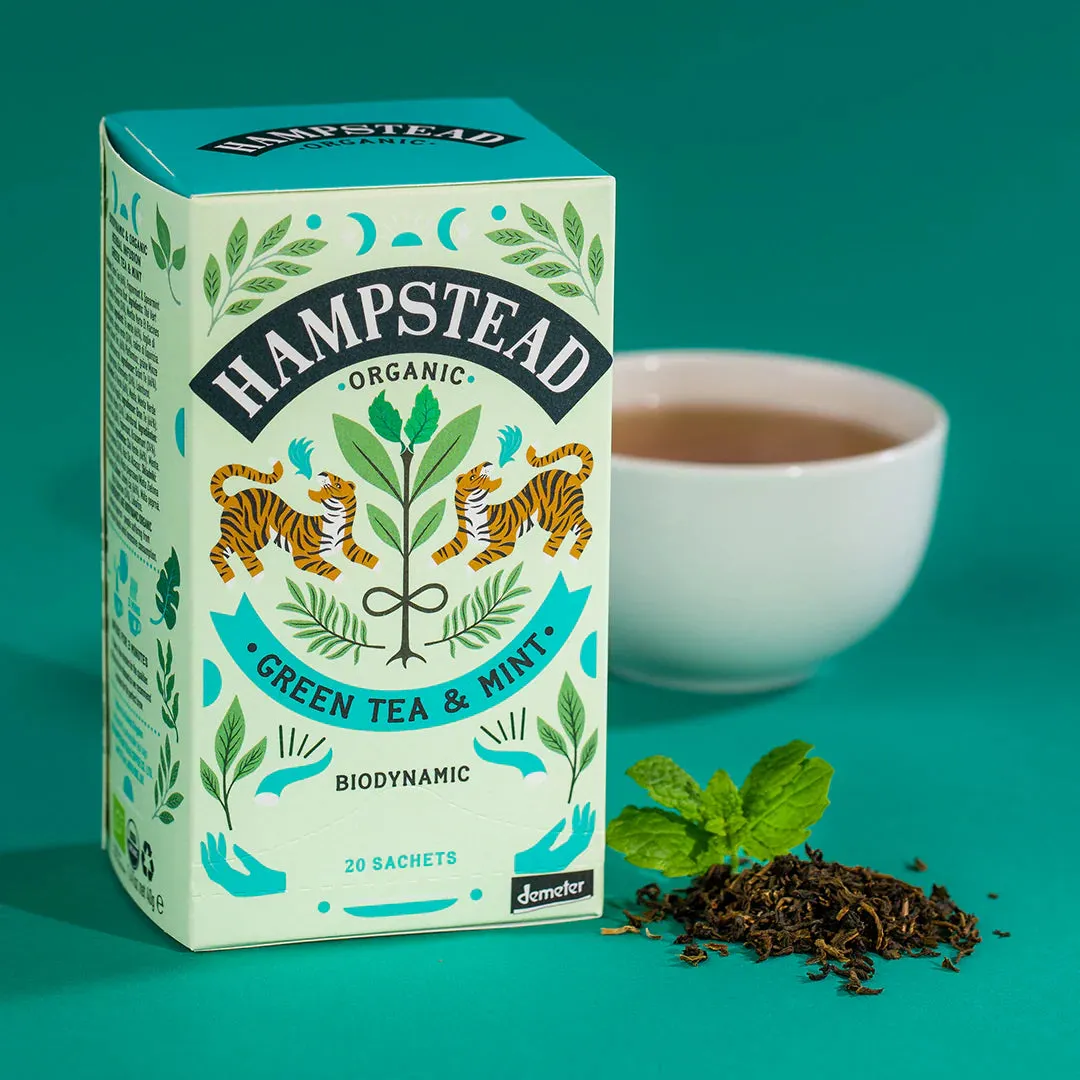 Organic Green Tea with Mint Tea Bags