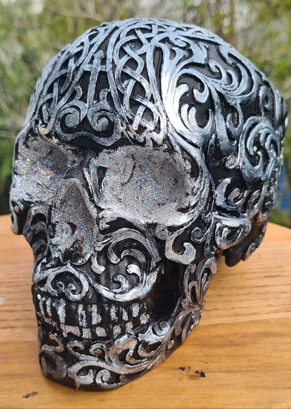 PAINTED CELTIC SKULL