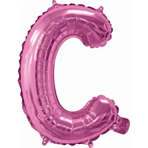 Pink Foil Balloon, 35cm, Letter C