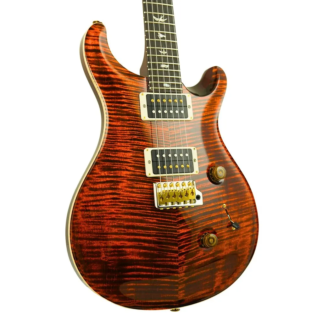 PRS Custom 24, Pat Thin Neck, 10 Top, Orange Tiger