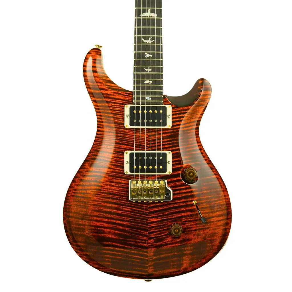 PRS Custom 24, Pat Thin Neck, 10 Top, Orange Tiger