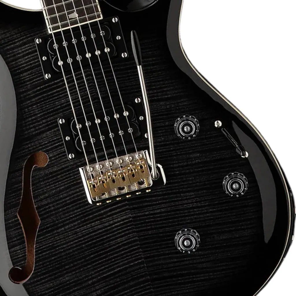 PRS SE Custom 24 Semi Hollow Piezo - Charcoal Burst