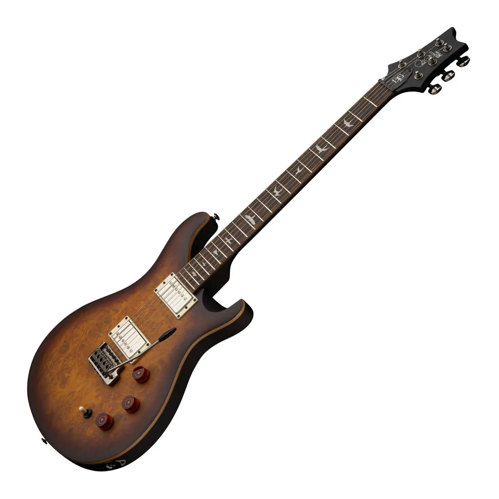 PRS SE Exotic Veneer Limited Edition DGT Laurel Burl - McCarty Tobacco Burst