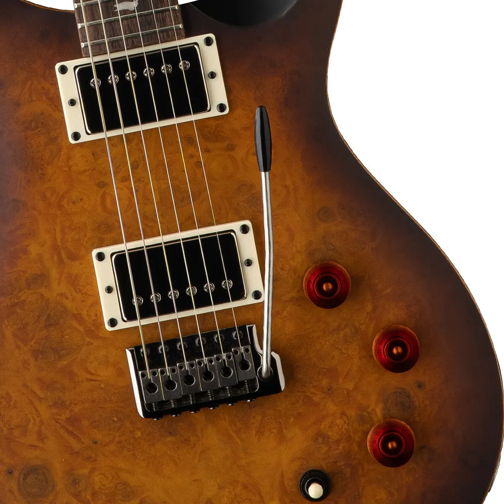 PRS SE Exotic Veneer Limited Edition DGT Laurel Burl - McCarty Tobacco Burst