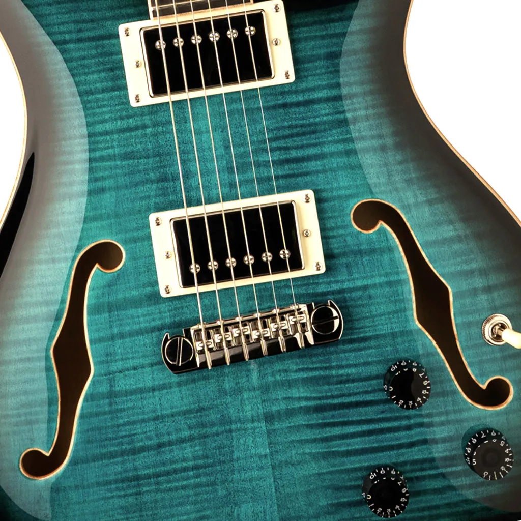 PRS SE Hollowbody II Piezo - Peacock Blue Burst