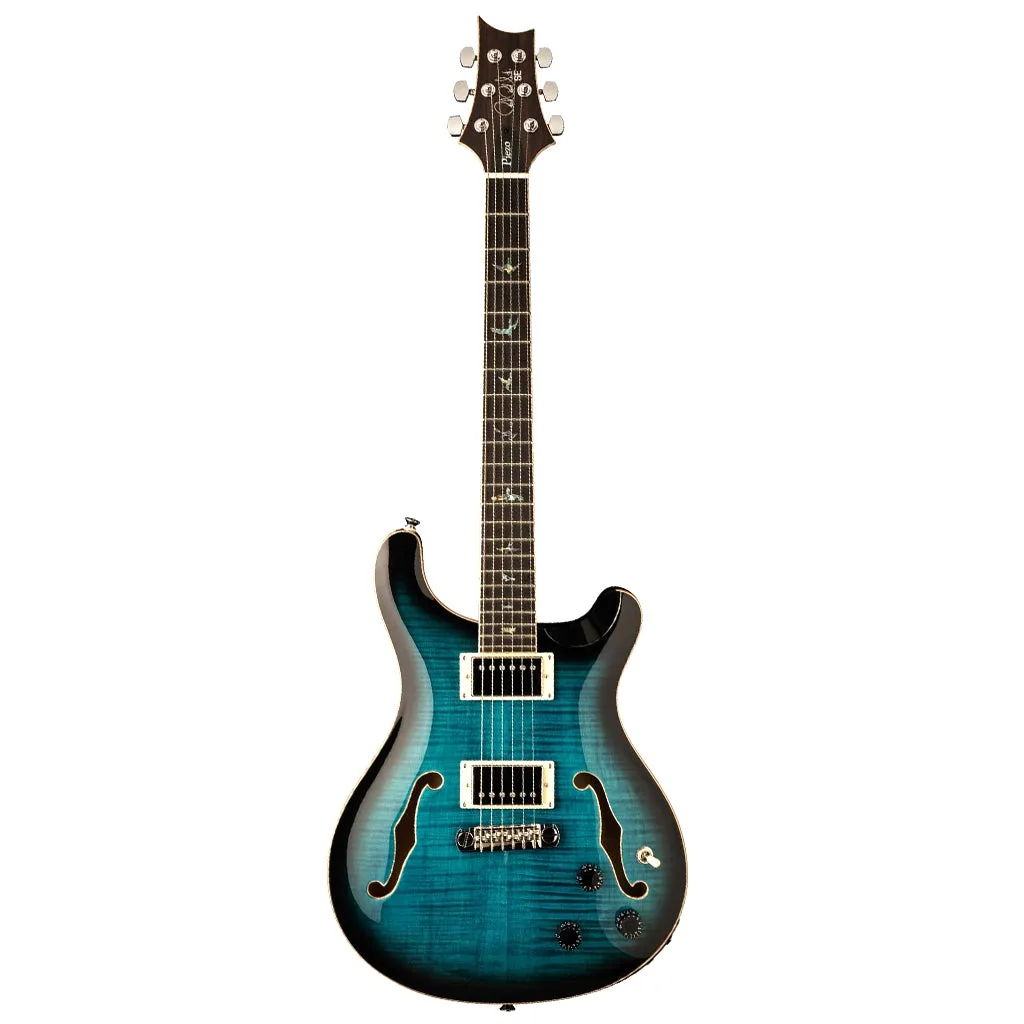 PRS SE Hollowbody II Piezo - Peacock Blue Burst