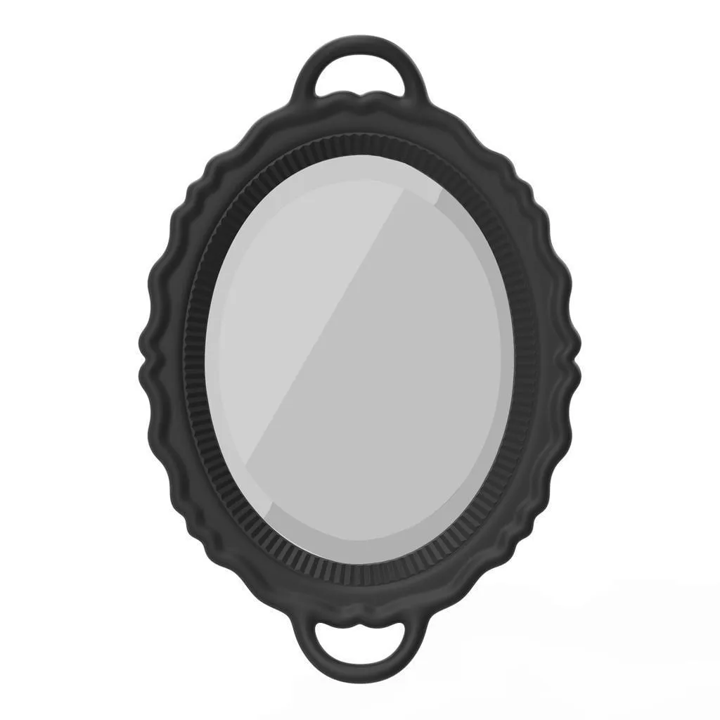 Qeeboo Plateau Miroir Mirror 110x76,5 Cm, Black