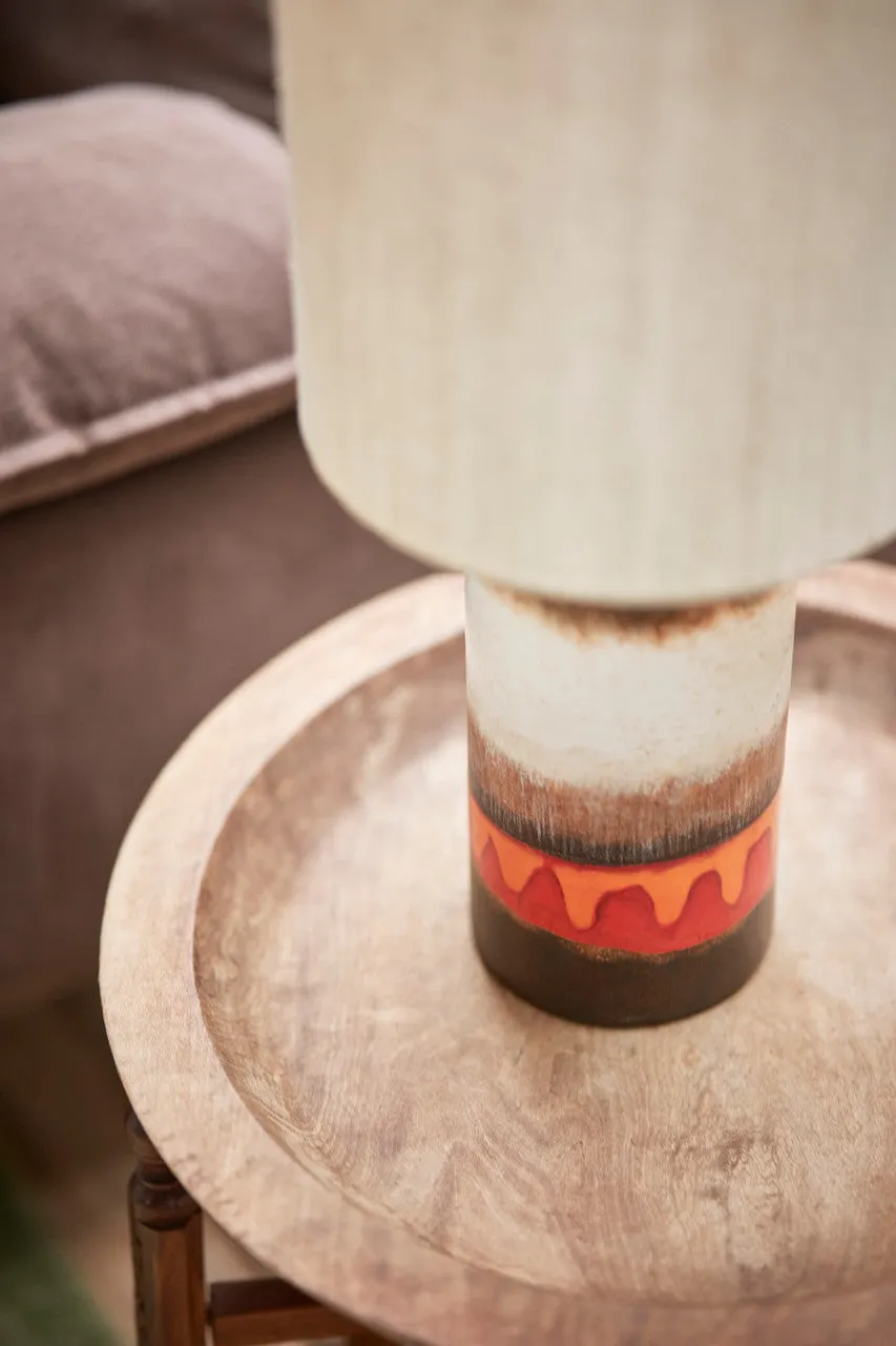 Retro Glazed Stoneware Lamp Base