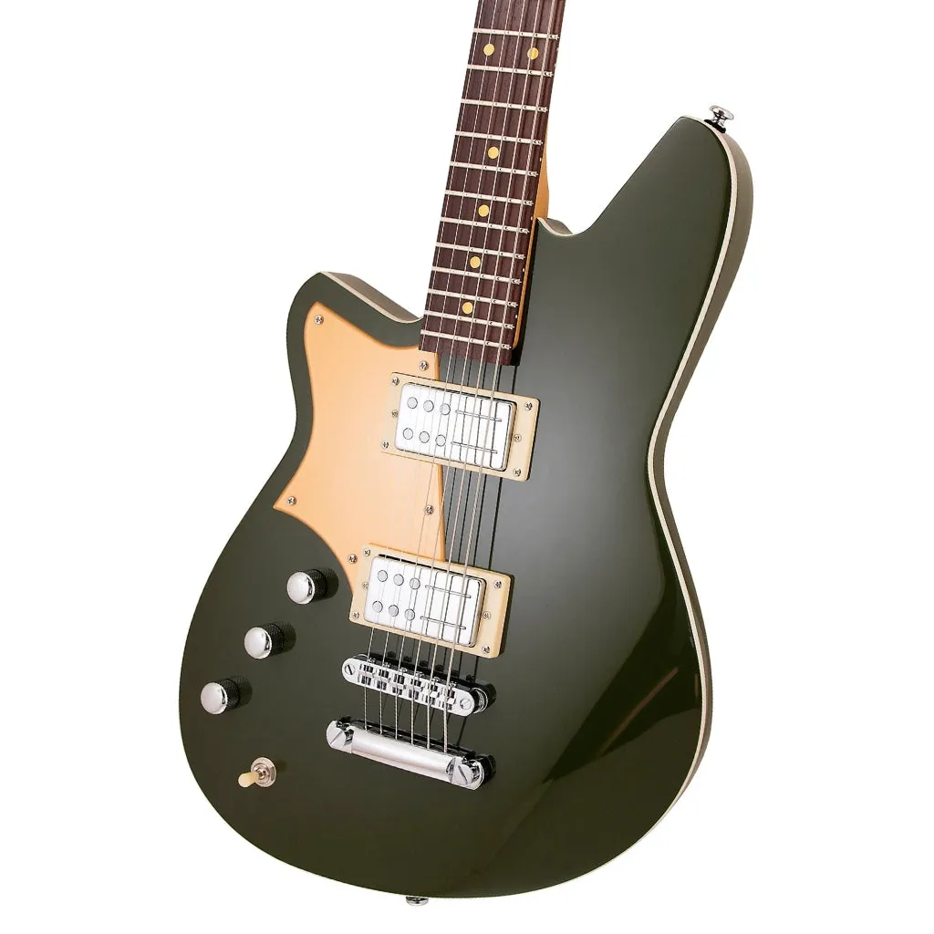 Reverend Descent RA Left Handed Baritone Electric Guitar - Army Green