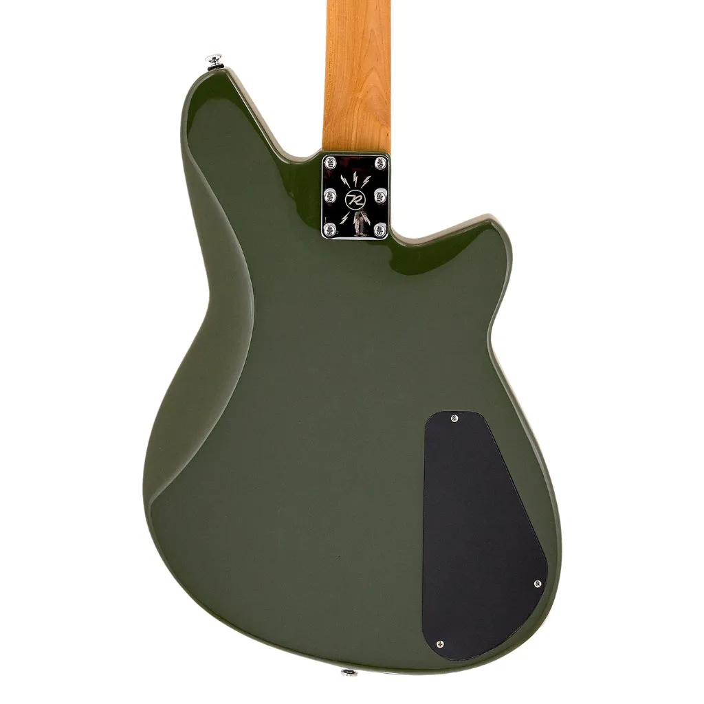 Reverend Descent RA Left Handed Baritone Electric Guitar - Army Green