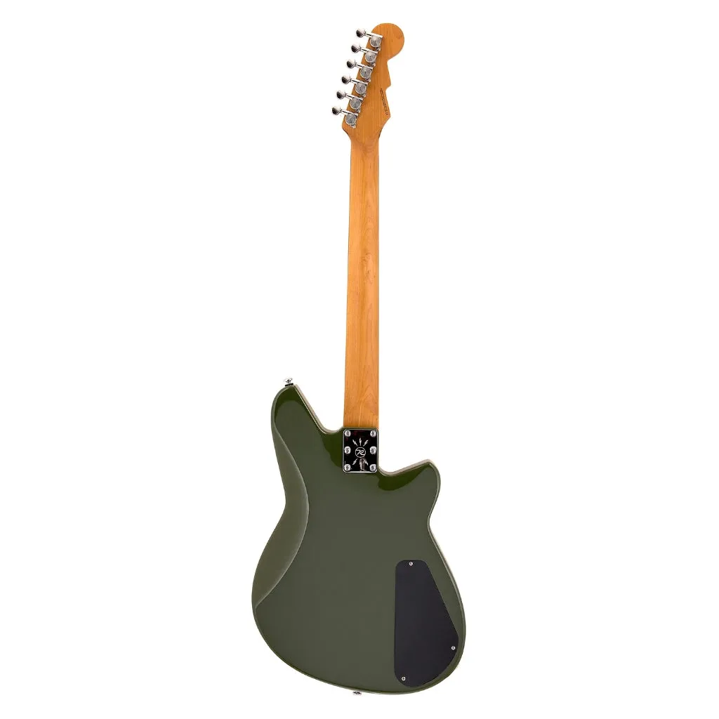 Reverend Descent RA Left Handed Baritone Electric Guitar - Army Green