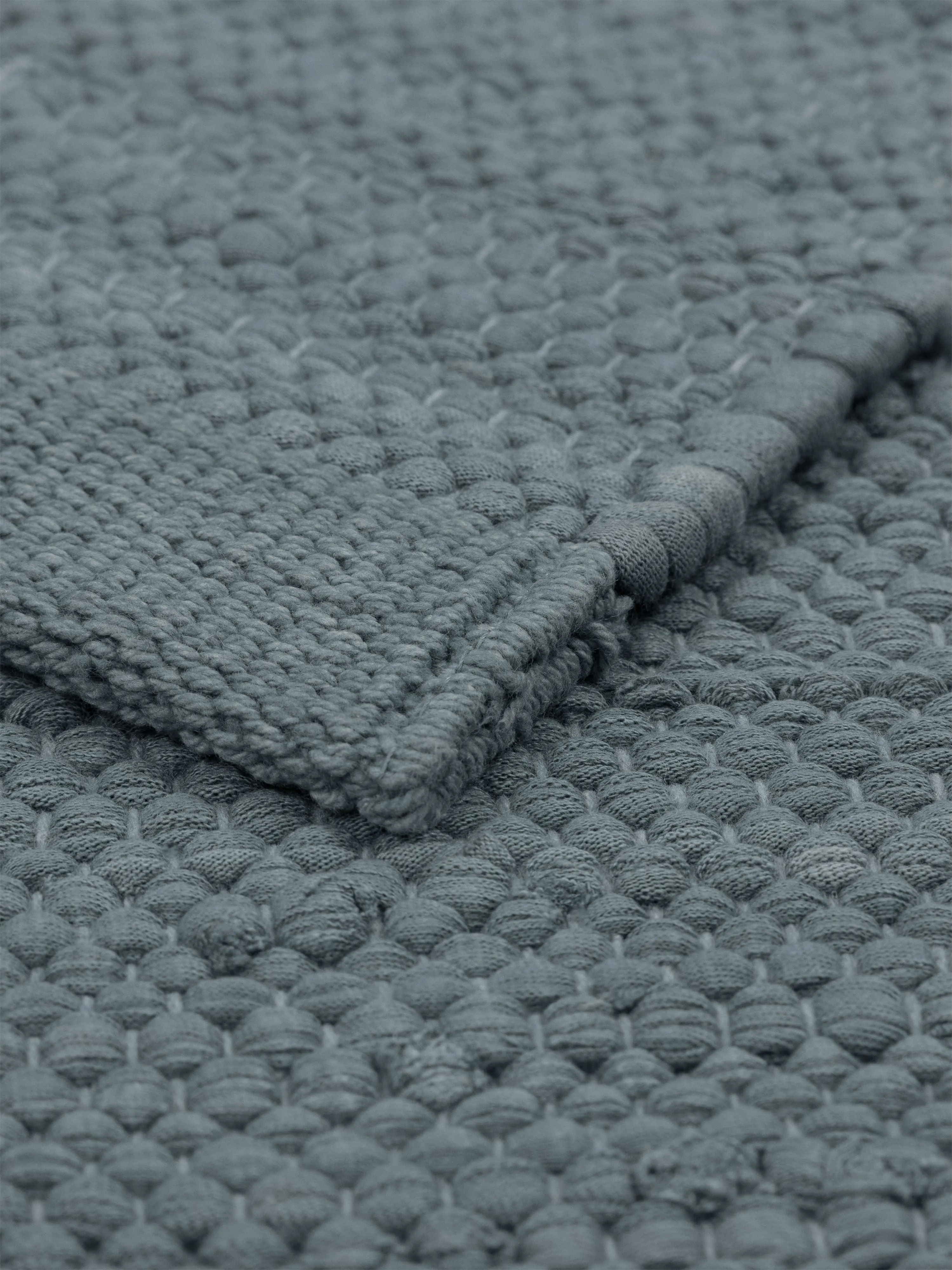 Rug Solid Cotton Rug 140 X 200 Cm, Steel Grey