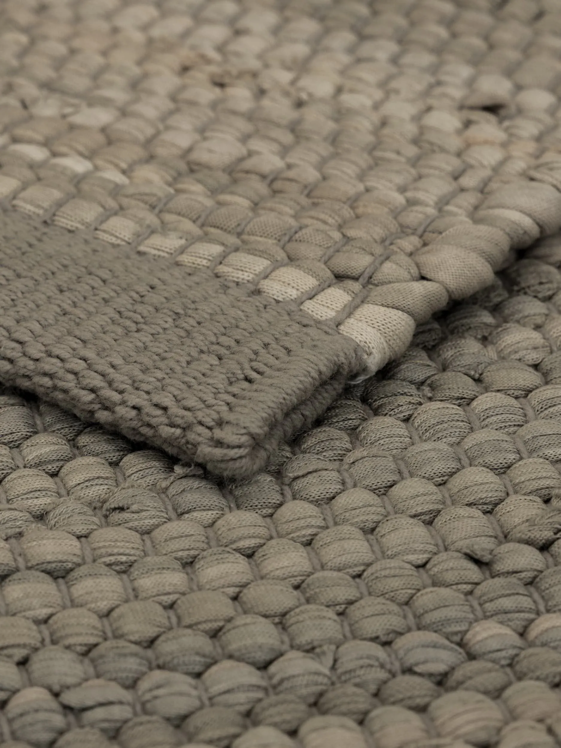 Rug Solid Cotton Rug 170 X 240 Cm, Cashmere
