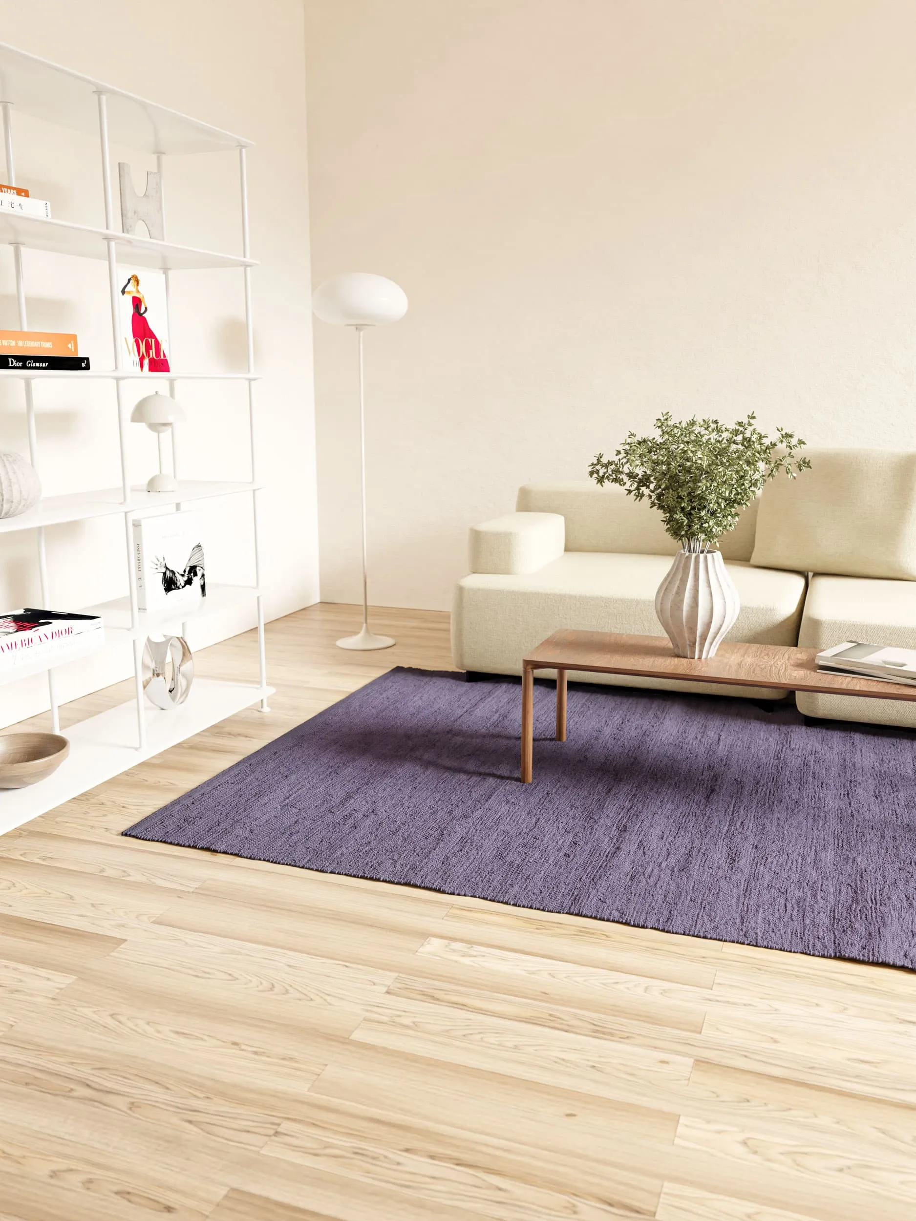 Rug Solid Cotton Rug 75 X 200 Cm, Electric