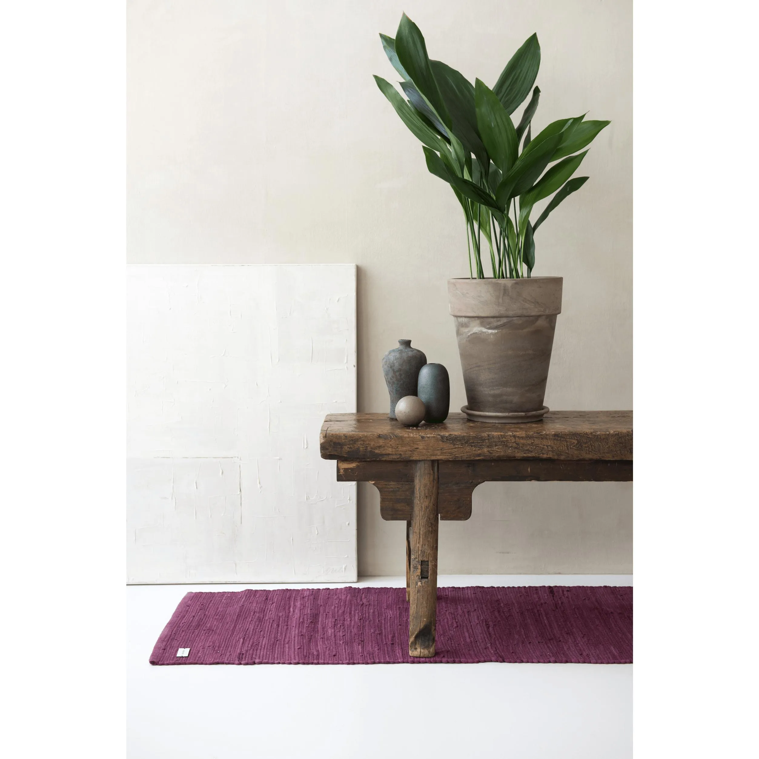 Rug Solid Cotton Rug Bold Raspberry, 170 X 240 Cm