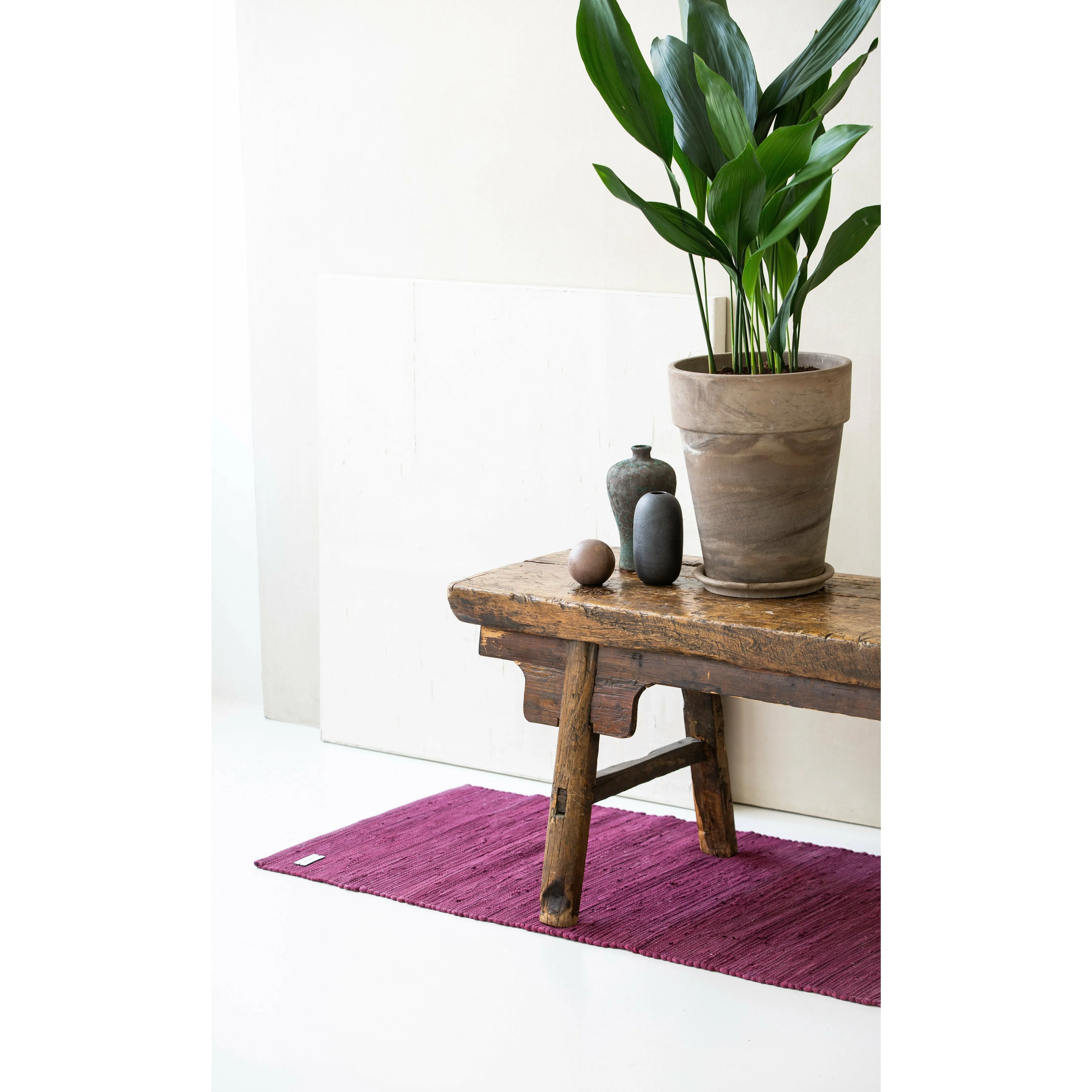 Rug Solid Cotton Rug Bold Raspberry, 170 X 240 Cm