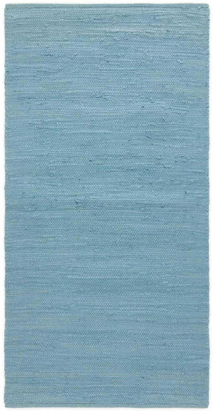 Rug Solid Cotton Rug Eternity Blue, 75 X 200 Cm