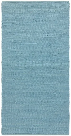 Rug Solid Cotton Rug Eternity Blue, 75 X 200 Cm