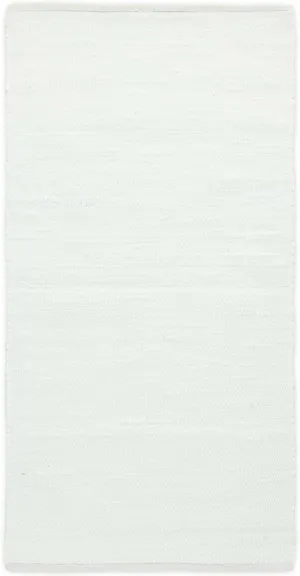 Rug Solid Cotton Rug White, 170 X 240 Cm