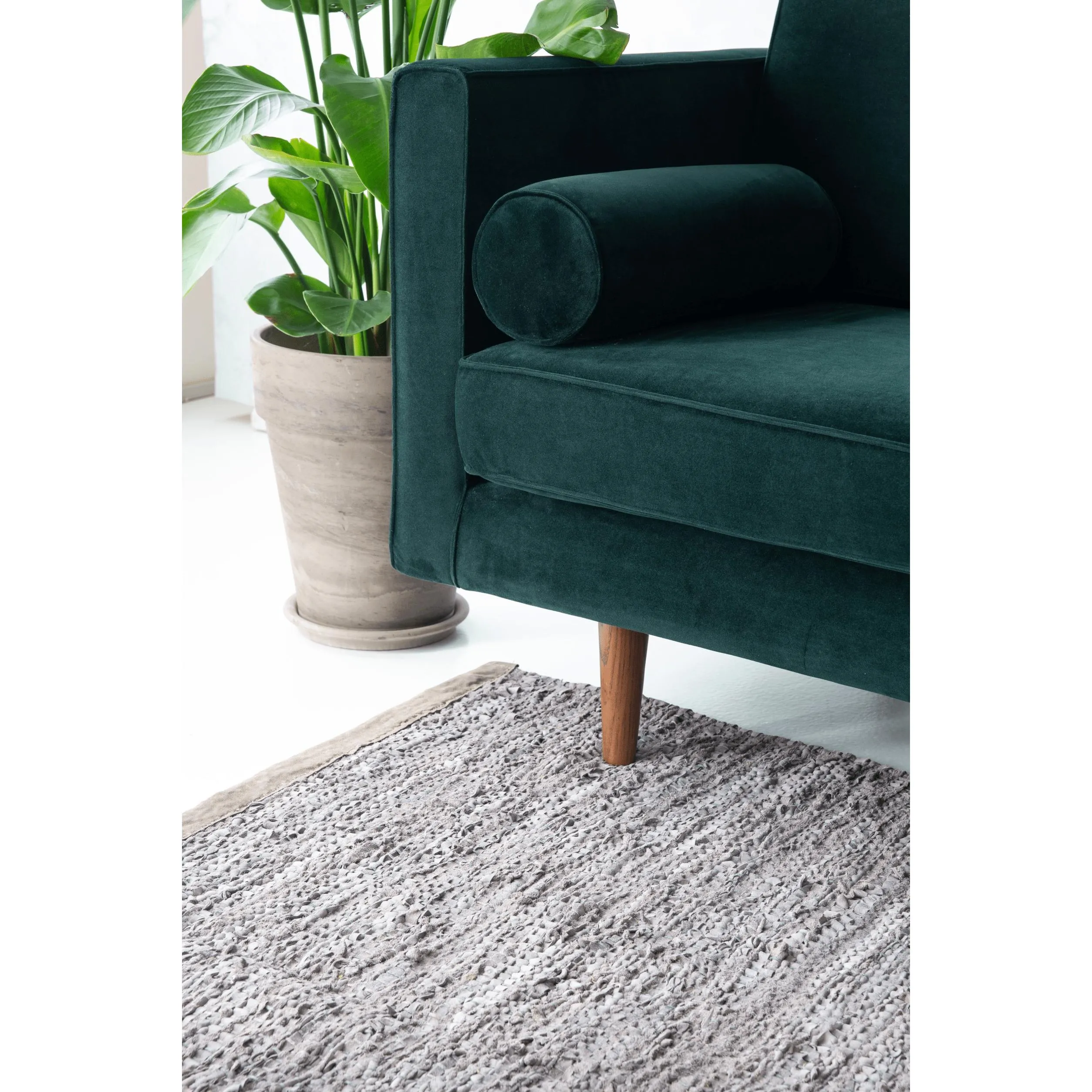 Rug Solid Leather Carpet Wood, 170 X 240 Cm