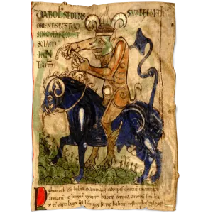 Satan upon Behemoth Medieval Blanket