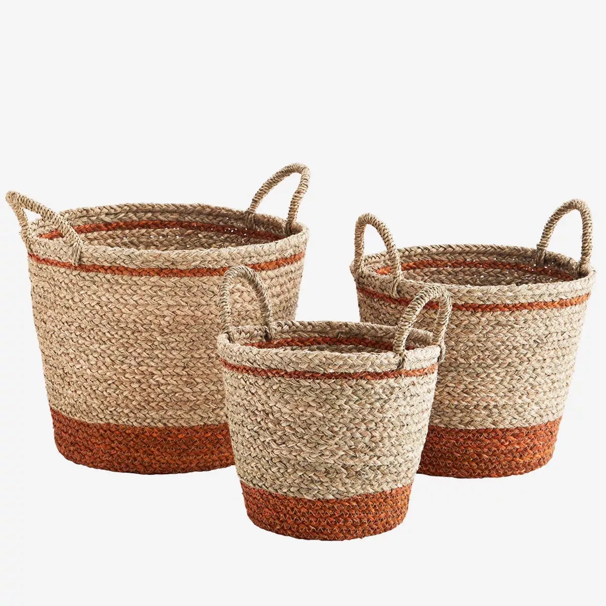 Seagrass Baskets - Natural & Orange
