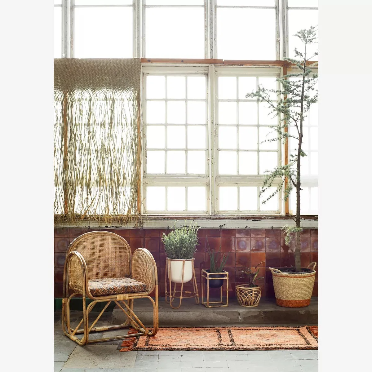 Seagrass Baskets - Natural & Orange