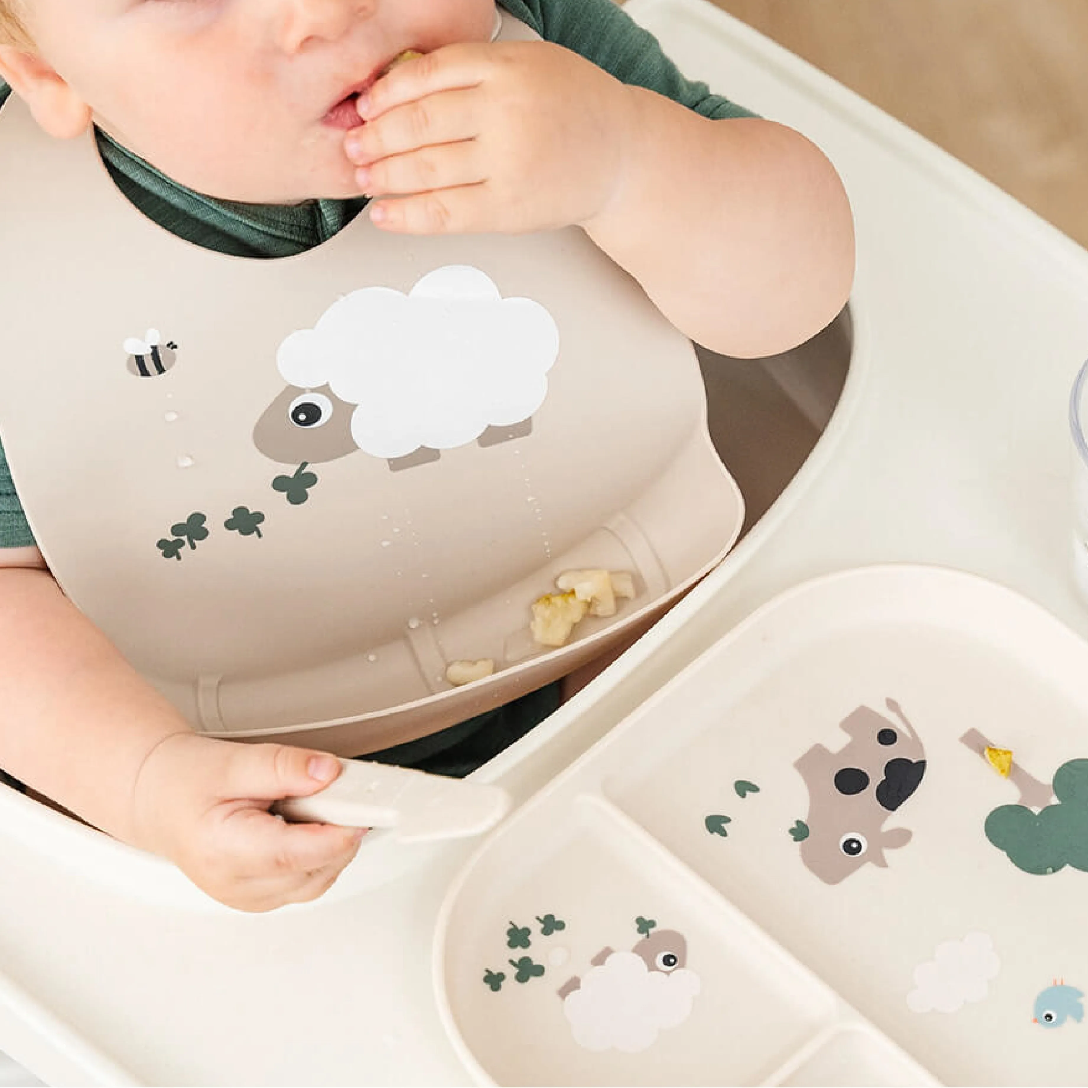 Sheepy Silicone Bib | Sand