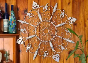 SILVER METAL WALL ART
