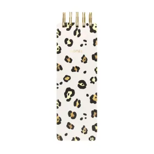 Spiral Memo List Pad | Leopard Print | 3x8.5"