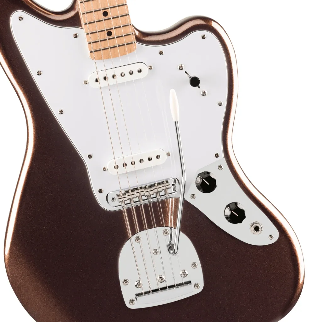Squier Affinity Series Jaguar with Maple Fingerboard and White Pickguard - Mystic Metallic Brown