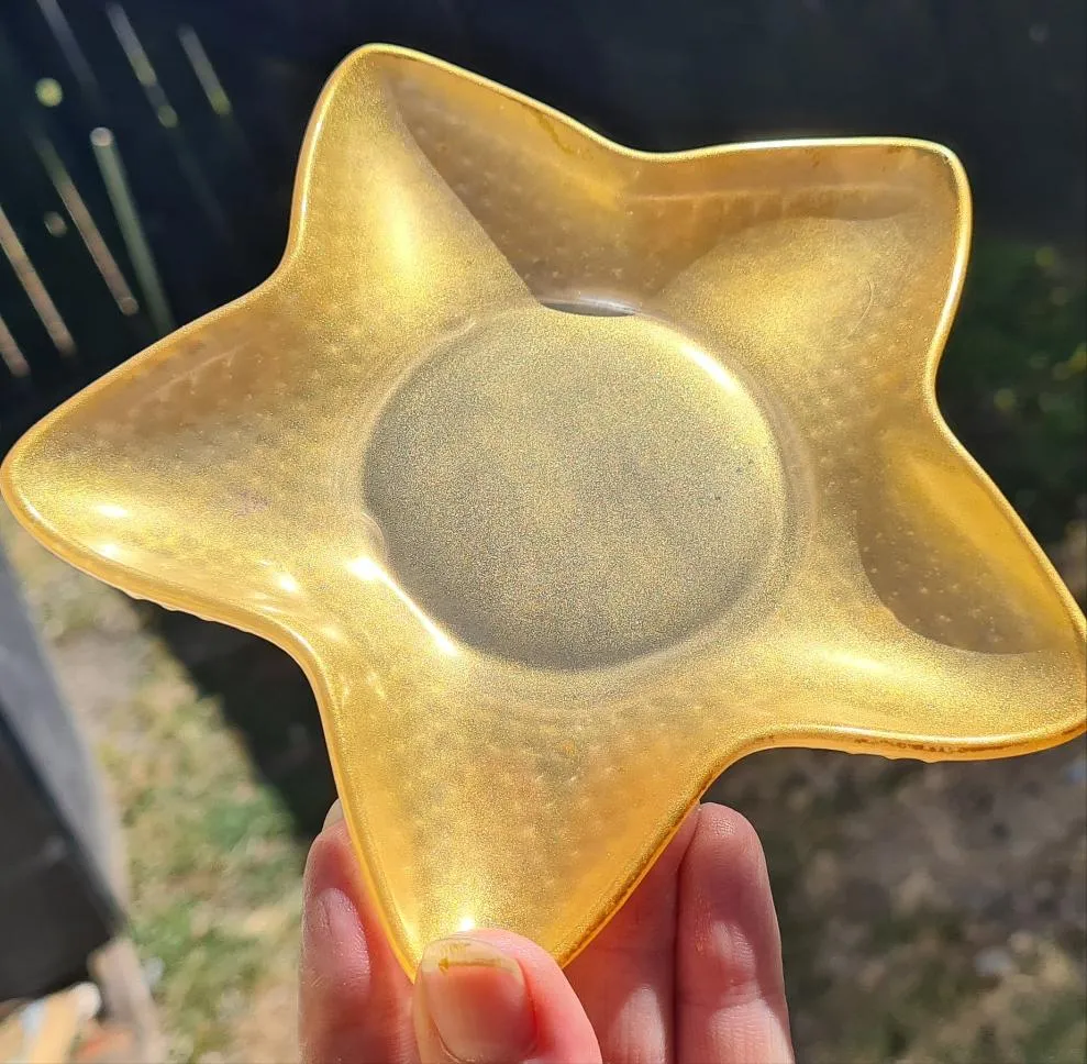 STARFISH CRYSTAL/TRINKET DISH-made by me-4 colours avail