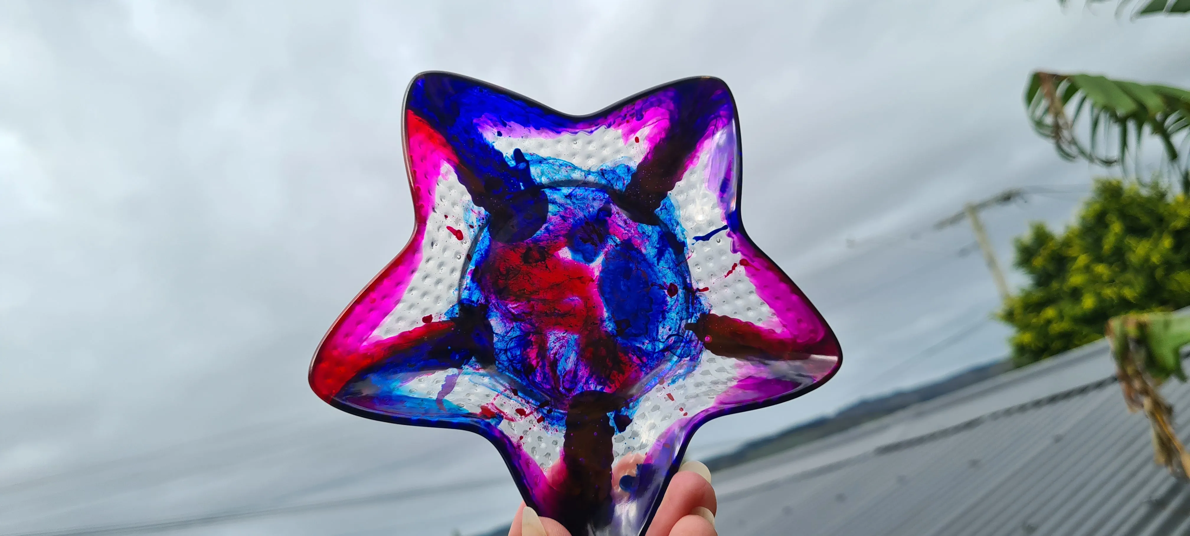 STARFISH CRYSTAL/TRINKET DISH-made by me-4 colours avail
