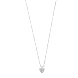 Stina Heart Pendant Necklace | Silver Plated with Cubic Zirconia