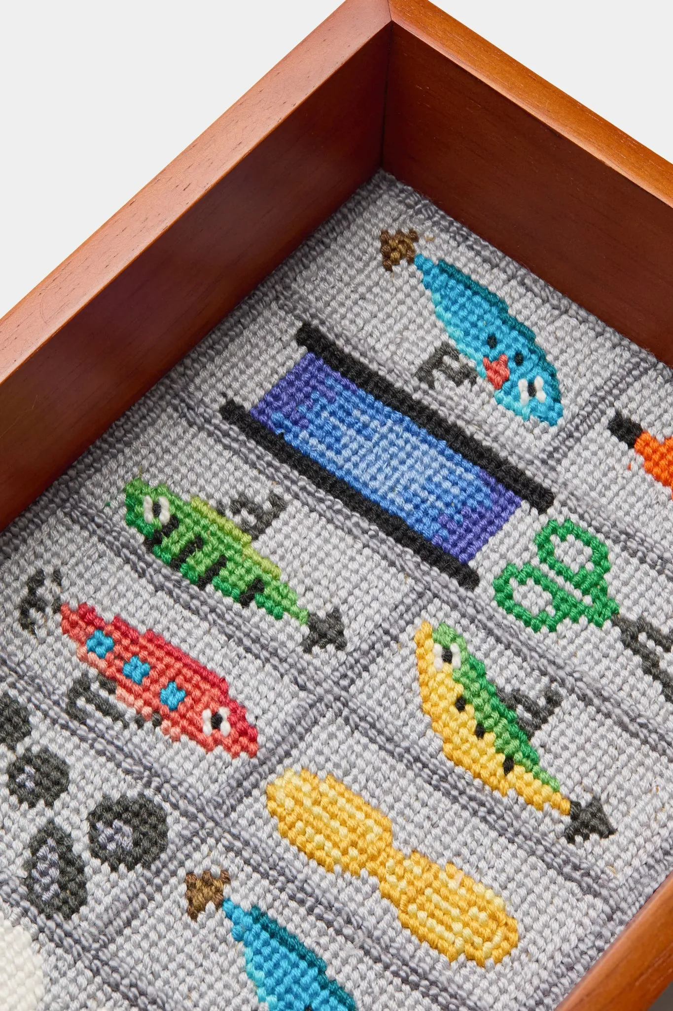 Tackle Box Needlepoint Valet Tray